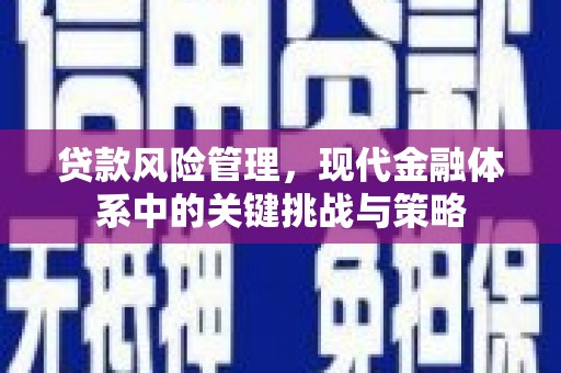 石台贷款风险管理，现代金融体系中的关键挑战与策略