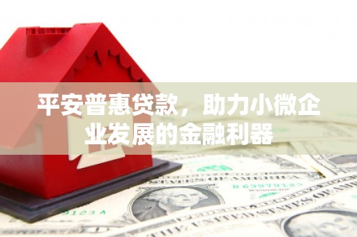 石台平安普惠贷款，助力小微企业发展的金融利器